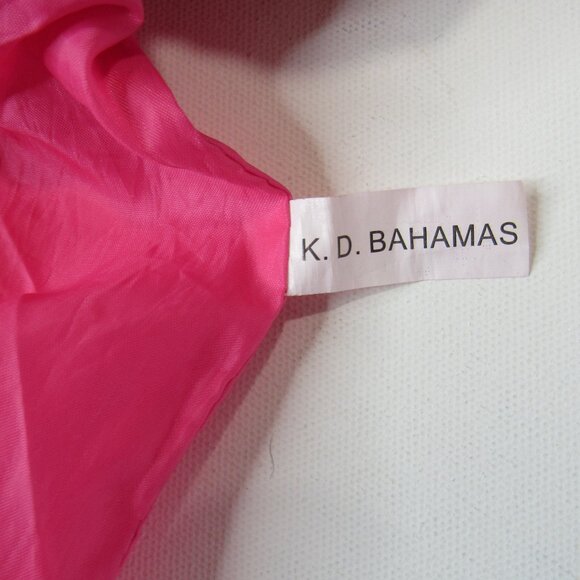 Nassau Bahamas Bohemian Crossbody Sling Tote Bag Pink/White/Green - Picture 4 of 7